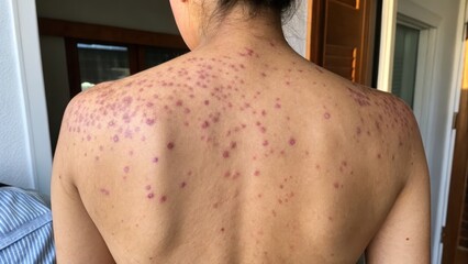 Lichen Planus on Back with Purple Papules