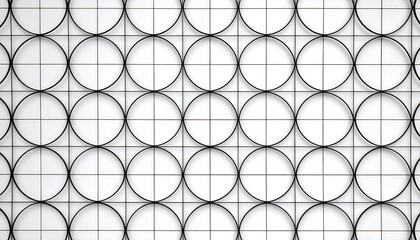 Naklejka premium Geometric circles on grid