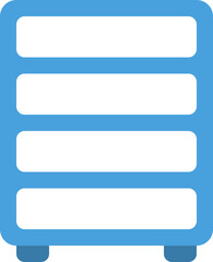 Blue Cabinet Illustration