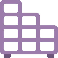 Purple Tiered Shelving