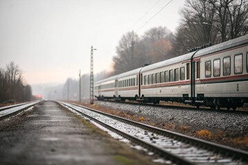 Obraz premium train on railway station