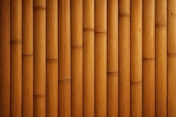 Naklejka premium Natural bamboo texture wall with zen-inspired vertical grain patterns
