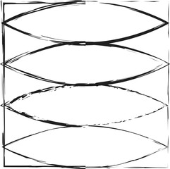 Brush square set. Shaped elements