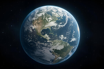 Obraz premium Earth from Space with Cloud System