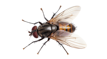 fly on white background