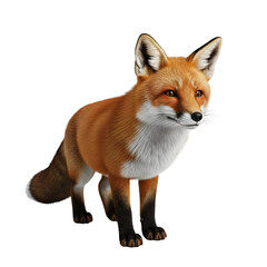 Obraz premium Red Fox in Profile View Detailed Fur.