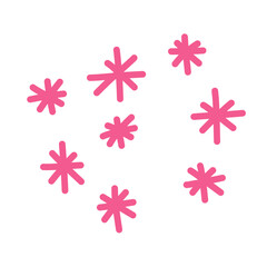 women's day pink stars doodle background