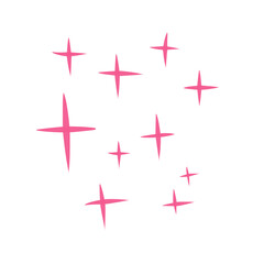 women's day pink stars doodle background