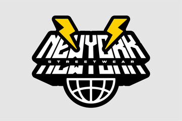 badge style streetwear apparel fashion vector for printing
