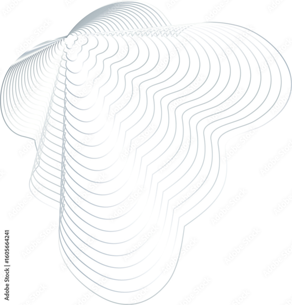 Aufkleber circle and fluid forms with metallic silver. modern design elements