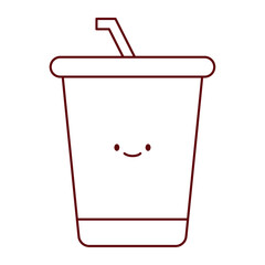 Flat Soda Drink Icon Illustration