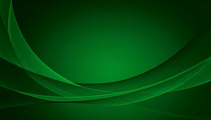 Abstract green background with dynamic wave lines for modern design themes