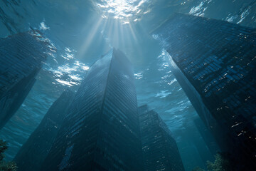 high rise buildings underwater