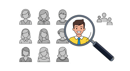 Finding the right person in a group of people through careful examination