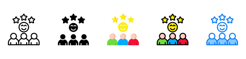 Customer Satisfaction icon multiple style 