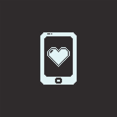 this is phone icon in pixel art with simple color and black background ,this item good for presentations,stickers, icons, t shirt design,game asset,logo and your project.
