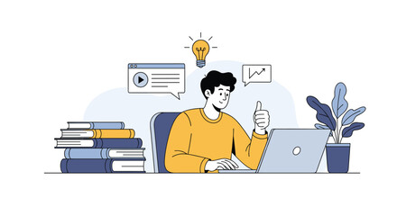 Online learning and education technology for digital knowledge acquisition and skill development