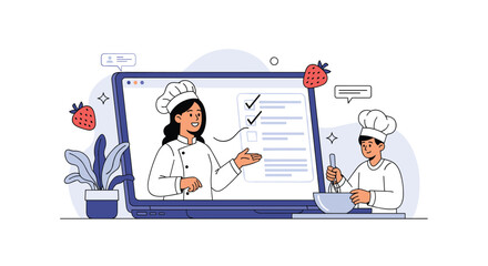 Online culinary education empowering aspiring chefs with interactive cooking lessons and skill development opportunities