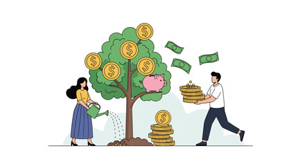 Cultivating wealth planting seeds of prosperity and growing financial independence together