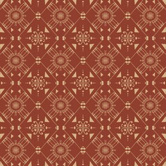 Geometric terracotta pattern seamless background design for textile or wallpaper
