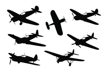 Aerial Silhouette Symphony: A collection of aviation silhouettes dance across the frame, each a testament to the elegance and power of flight.
