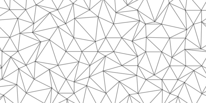 Abstract of simple gray line triangle pattern geometric background .white background creative and geometric shape with white luxury pattern .Gray and white geometric background with low poly triangle