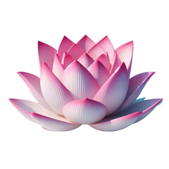 Cutout lotus flower on transparent background