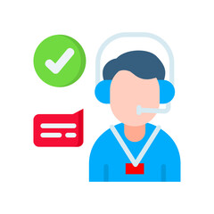 Agent flat color icon