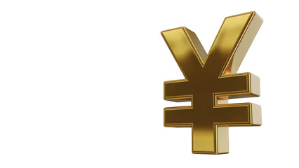 Obraz premium Shimmering golden Yen symbol shines with wealth and financial success