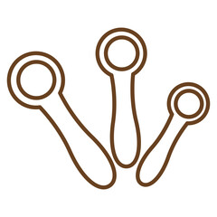Measuring Spoons Line Art
