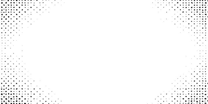 Grunge halftone gradient background faded dotted grit noise texture. Black and white rasterized sand wallpaper.