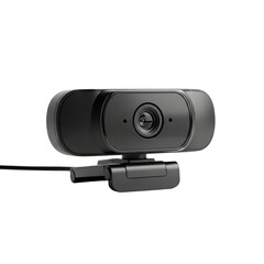 Modern Black Webcam with Adjustable Mount.