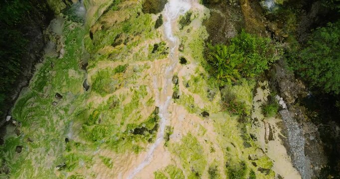 Bilawa Mainit Hot Waterfall. Maco, Davao de Oro. Philipines