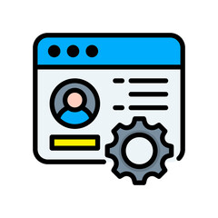 Account Management lineal color icon