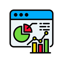 Analytics lineal color icon