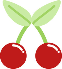 cherry with leaves