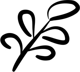 doodle of leaf floral ornament