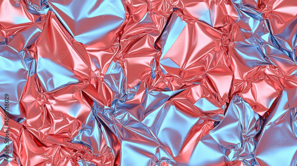 Poster wrinkled colorful tinfoil background with abstract light reflection for modern and creative design c