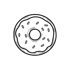 Doughnut coloring page