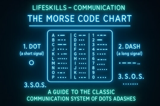 Detailed Morse Code Communication Guide Infographic for Historical and Communication Skills