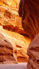 Canyon interior, vibrant sandstone walls