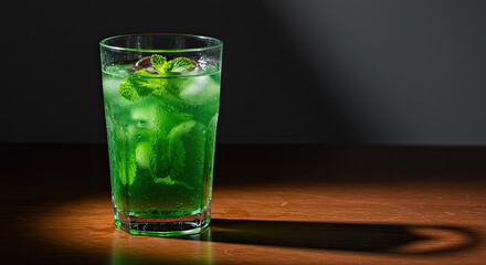 Refreshing Green Mojito Cocktail Drink.