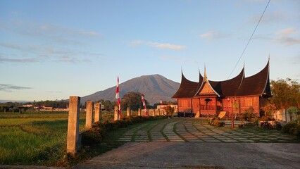 Big House or Rumah Gadang Base The Singgalang Mountain