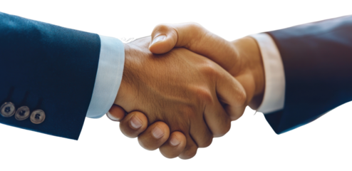 PNG Businessman shaking hand professional handshake deal.