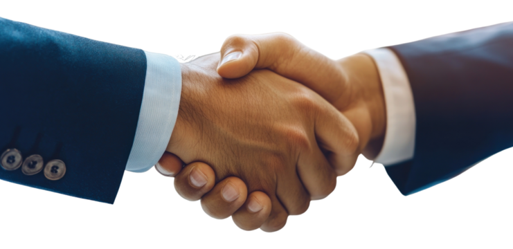PNG Businessman shaking hand professional handshake deal.