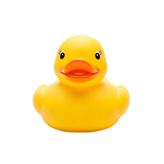 Bright Yellow Rubber Duck Toy with Eyelashes.