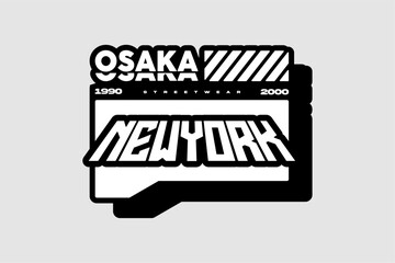 badge style streetwear apparel fashion vector for printing
