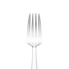 Elegant Silver Fork with Decorative Design.