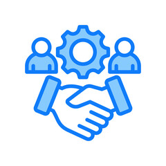 Relationship Management blue icon 