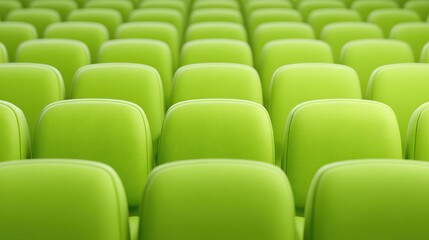 Obraz premium Empty Green Seats Rows - Auditorium, Theater, Venue